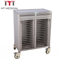 Medical Patient File Record Trolley History File Cart with 2 Rows